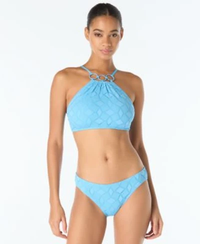 Vince Camuto Womens High Neck Crochet Ring Bikini Top Bottoms