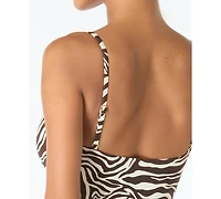 Vince Camuto Women's V-Neck Printed One-Piece Swimsuit