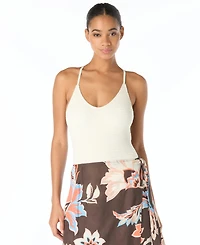 Vince Camuto Women's Beaded Back Strap Scoop Neck One Piece Swimsuit