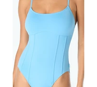Vince Camuto Women's Corset One Piece Swimsuit