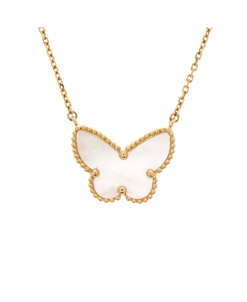Pre-Owned Van Cleef & Arpels Lucky Alhambra Butterfly Pendant Necklace