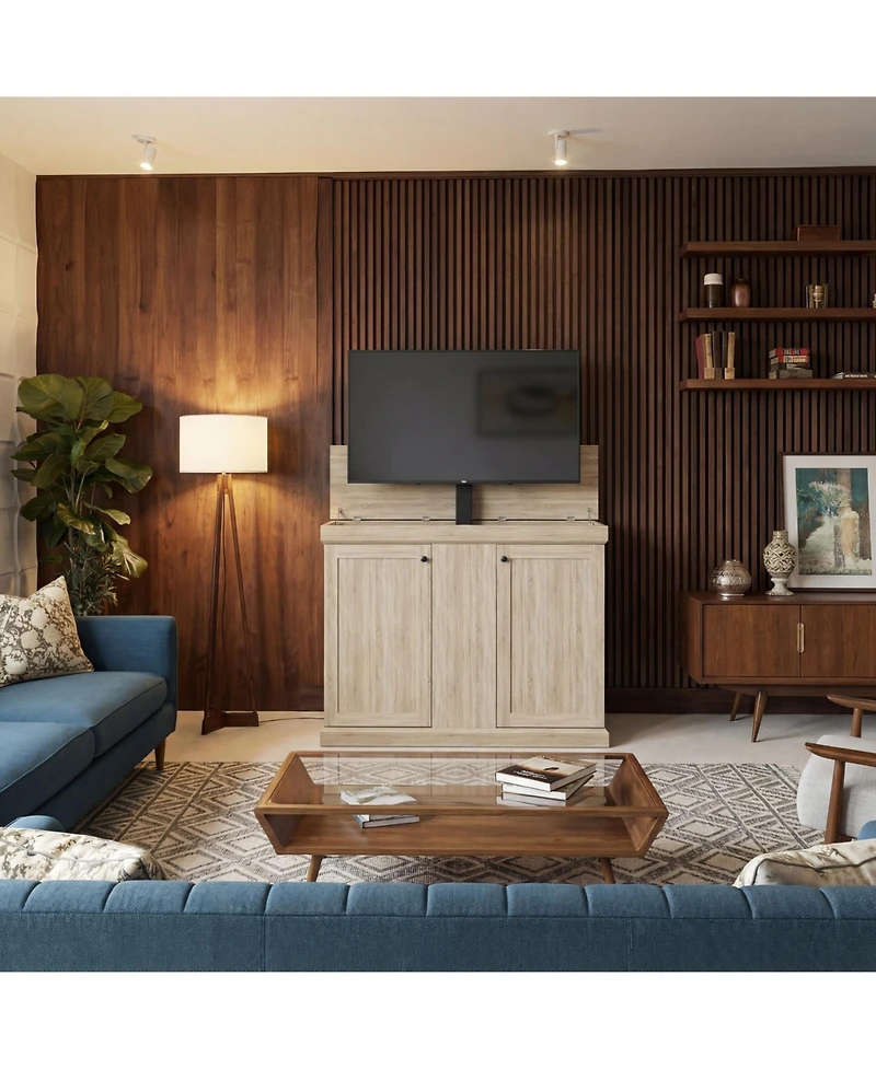 Homsee 50" Automatic Lifting Tv Stand with Remote Control and Safety Limiter