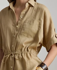 Lauren Ralph Women's Point Collar Tunic Shirt