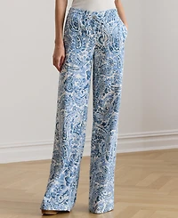 Lauren Ralph Women's Mid-Rise Wide-Leg Pants