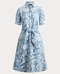 Lauren Ralph Women's Point Collar Shirt Dress