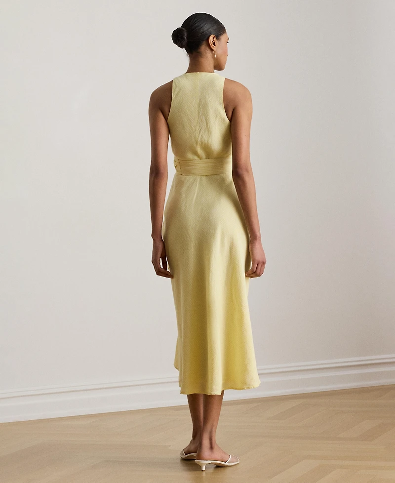 Lauren Ralph Women's Striped Tie-Front Midi Dress