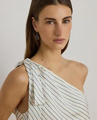 Lauren Ralph Women's Striped One-Shoulder Blouse