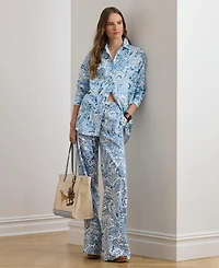 Lauren Ralph Women's Paisley Print Long-Sleeve Shirt