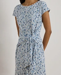 Lauren Ralph Women's Floral Boat Neck Dress