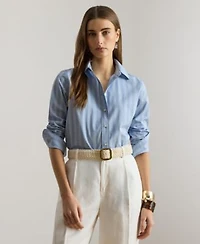 Lauren Ralph Lauren Womens Striped Long Sleeve Shirt