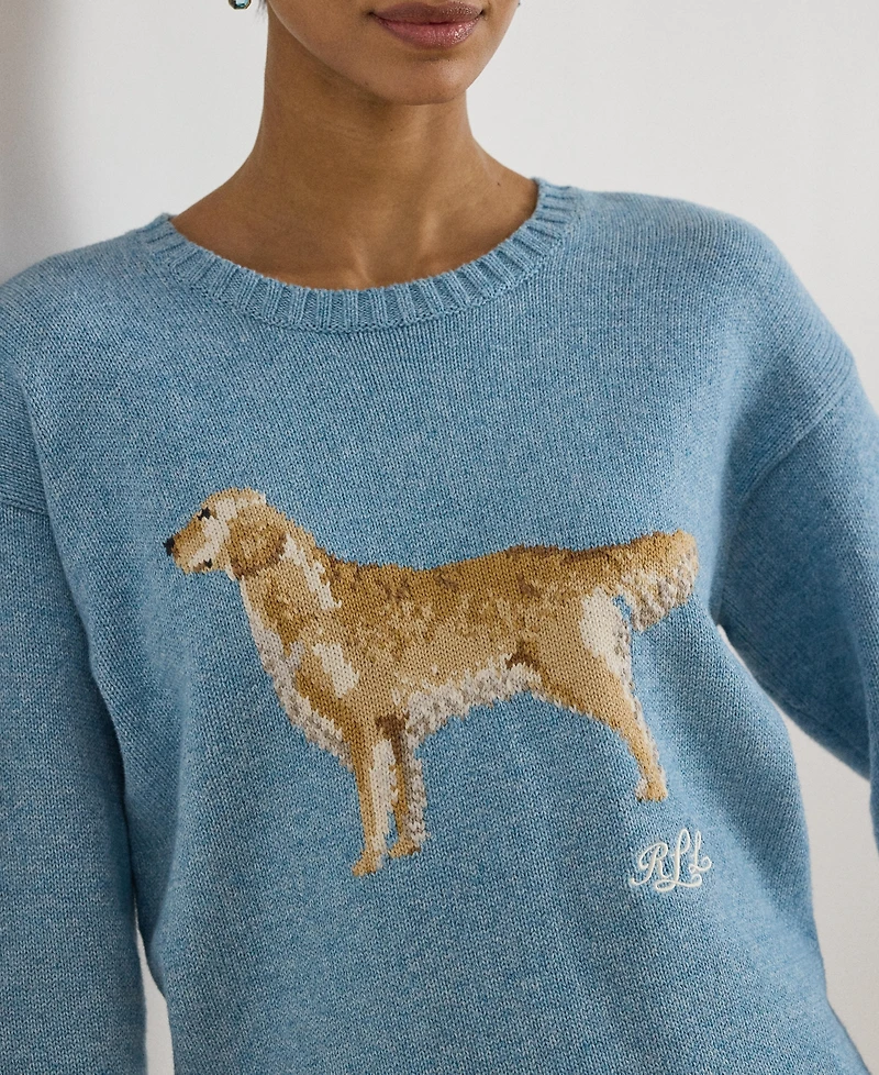 Lauren Ralph Women's Cotton Dog Sweater