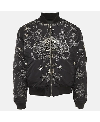 Pre-Owned Givenchy Men's Tattoo Print Reversible Bomber Jacket