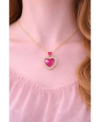 Chanteur 18K Gold Plated Hypoallergenic Heart Kids Pendant Necklace for Girls
