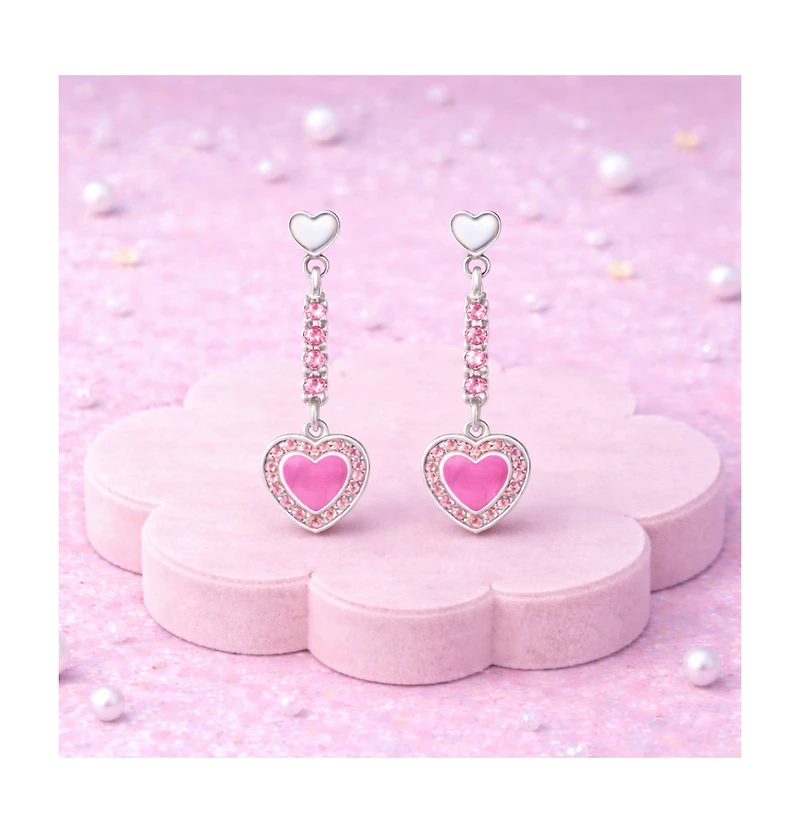 Chanteur Girls Hypoallergenic Heart Drop Earrings for Girls