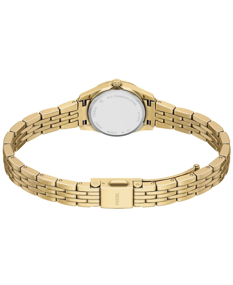 Fossil Women's Scarlette Mini Three-Hand Gold-Tone Stainless Steel Watch, 20mm
