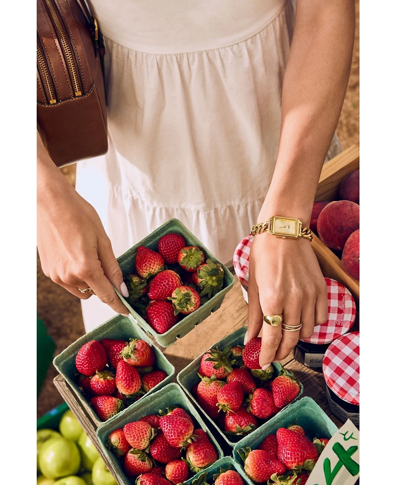 Fossil Women's Raquel Three-Hand Gold-Tone Stainless Steel Watch, 23mm