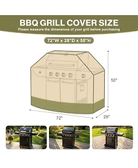 Aoodor Heavy Duty Bbq Gas Grill Cover, 600D Waterproof Oxford Outdoor Barbecue Grill Cover with Air Vents