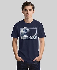 Design By Humans Men's The Great Fibonacci Wave Short Sleeve T-Shirt