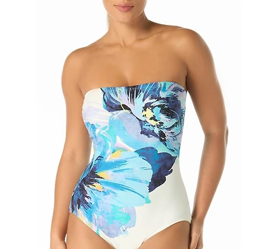 Carmen Marc Valvo Women's Bandeau One-Piece Swimsuit