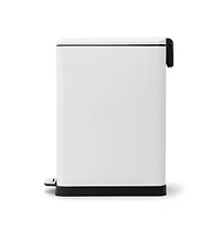 Home Zone Living 13 Gallon Dual Compartment Stainless Steel Kitchen Trash Can with Step Pedal and Soft Close Lid