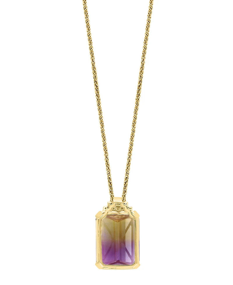 Ametrine (13-5/8 ct. t.w.) & Diamond (1/20 ct. t.w.) 18" Pendant Necklace in 14k Gold