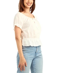 Bcx Women's Scoop Neck Novelty Top