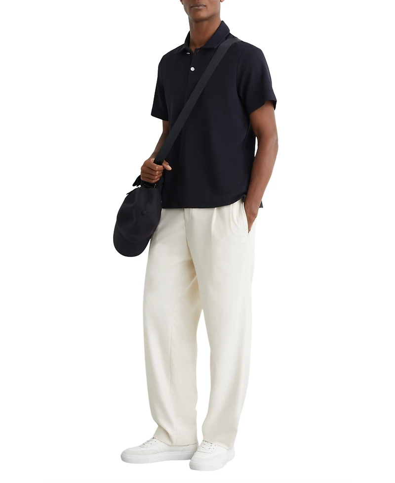 Reiss Men's Textured Half-Button Polo Shirt