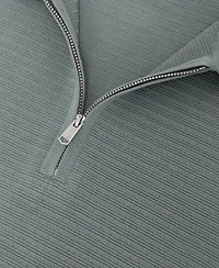 Reiss Men's Textured-Knit Half-Zip Polo Shirt