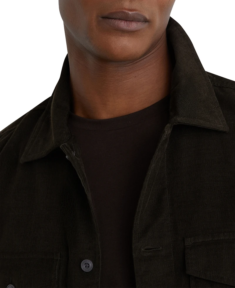 Reiss Men's Corduroy Twin-Pocket Overshirt