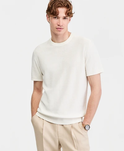 Club Room Men's Linen Blend Sweater T-Shirt, Macy's Exclusive
