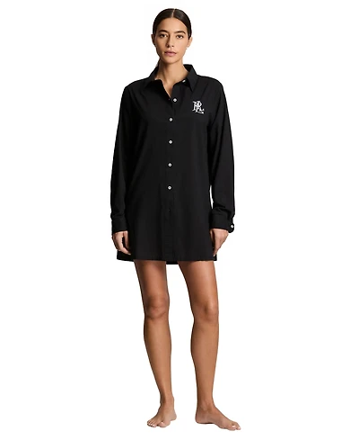 Lauren Ralph Women's Logo Embroidered Shirt Swim Cover-Up