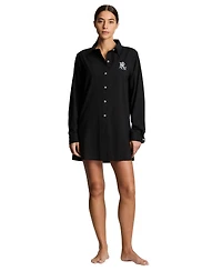 Lauren Ralph Women's Logo Embroidered Shirt Swim Cover-Up