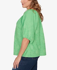 Ruby Rd. Plus Textured Convertible Knit Top