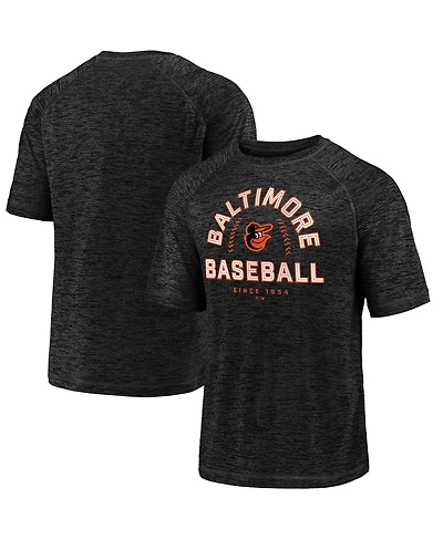 Fanatics Men's Black Baltimore Orioles Line Up Primary Threat Striated T-Shirt