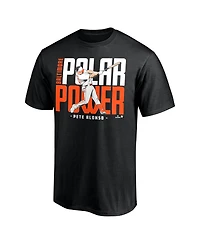 BreakingT Men's and Women's Pete Alonso Black Baltimore Orioles Polar Power T-Shirt
