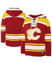 '47 Brand Men's Red Calgary Flames Superior Lacer Hoodie