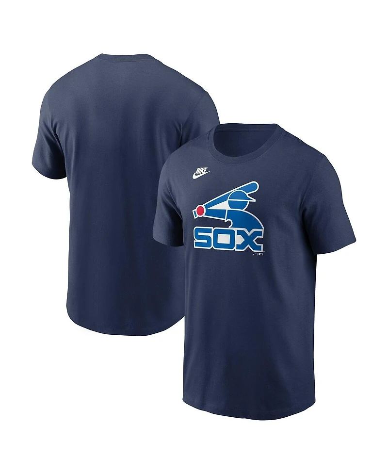 Nike Men's White Chicago Sox Cooperstown Collection Logo T-Shirt