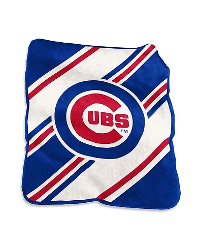 Logo Brands Chicago Cubs 50" x 60" Raschel Stripe Throw