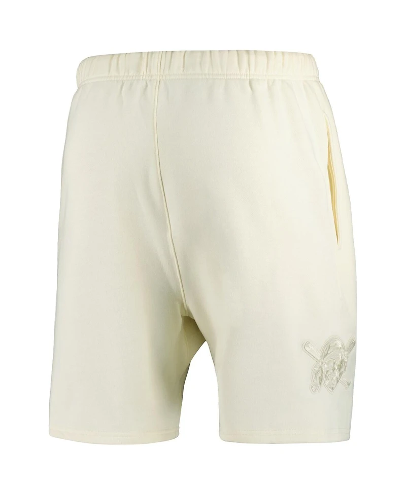 Pro Standard Men's Cream Pittsburgh Pirates Neutral Fleece Shorts