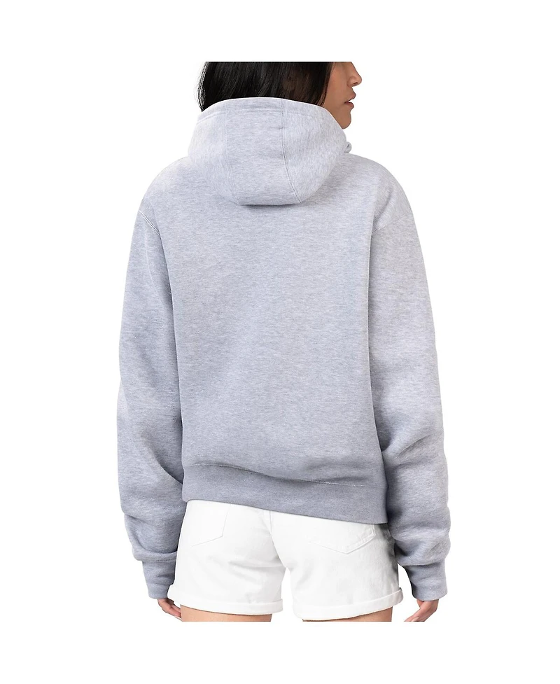 G-iii 4Her by Carl Banks Women's Heather Gray Texas Rangers City Graphic Pullover Hoodie