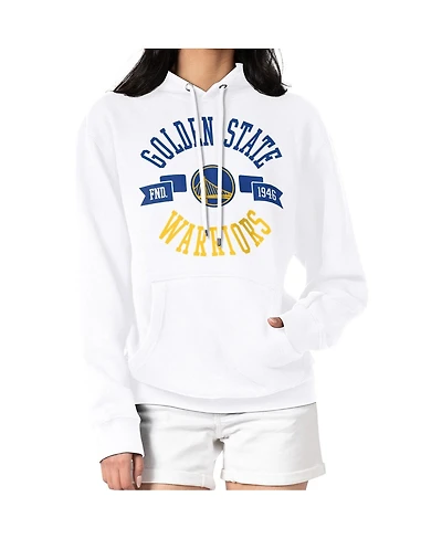 G-iii 4Her by Carl Banks Women's White Golden State Warriors City Pullover Hoodie