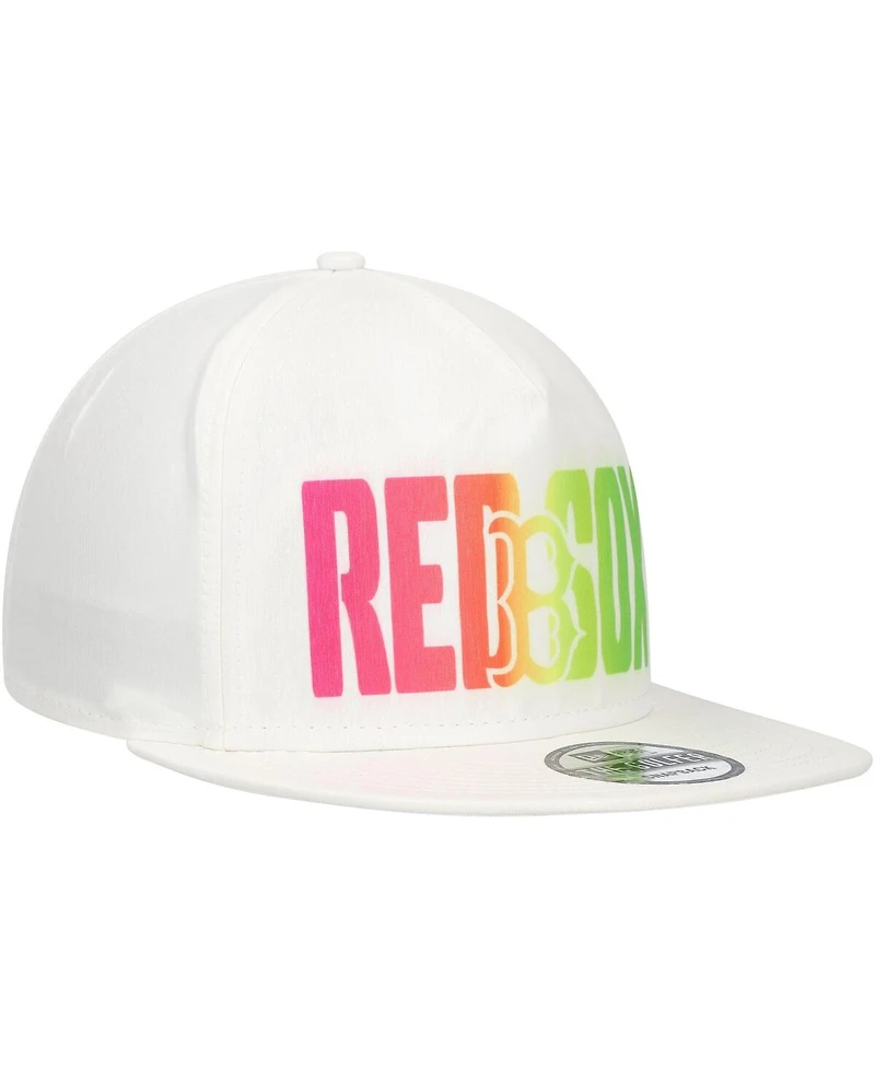 New Era Men's White Boston Red Sox Spring Spectrum Golfer Snapback Hat