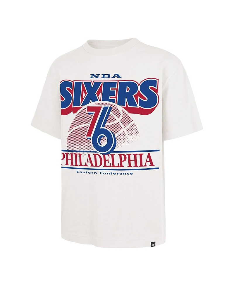 '47 Brand Men's White Philadelphia 76ers City Edition Shifty Foundation T-Shirt