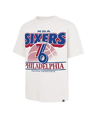 '47 Brand Men's White Philadelphia 76ers City Edition Shifty Foundation T-Shirt