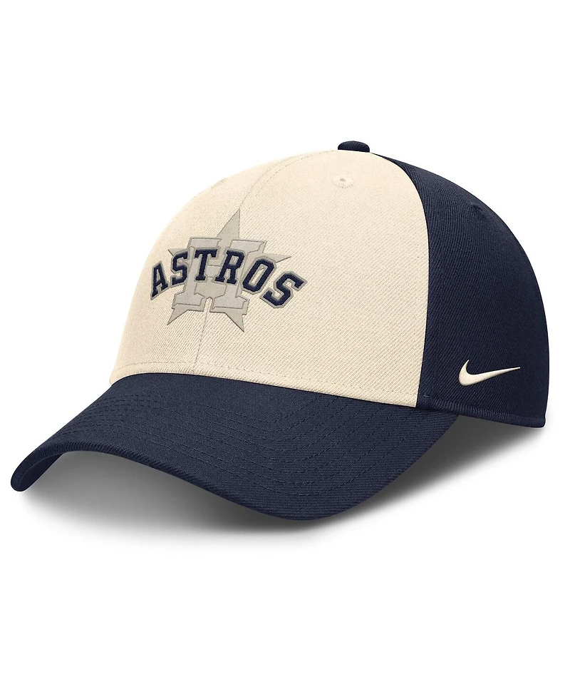 Nike Men's Navy/Natural Houston Astros Statement Club Performance Adjustable Hat