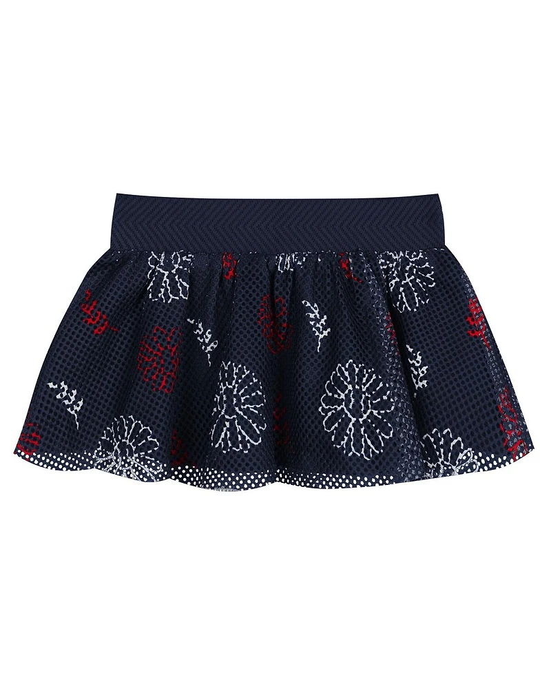 Outerstuff Newborn 3-Piece White/Navy Cleveland Guardians Sweet Catcher Bodysuit, Headband and Skirt Set