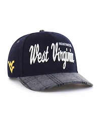'47 Brand Men's and Women's Navy West Virginia Mountaineers Windowpane Plaid Collection Hitch Adjustable Hat