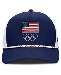 Fanatics Men's Navy/White Team Usa Oath Rope Trucker Adjustable Hat