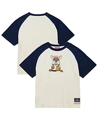 Mitchell & Ness Women's Cream Seattle Mariners Boyfriend Raglan T-Shirt