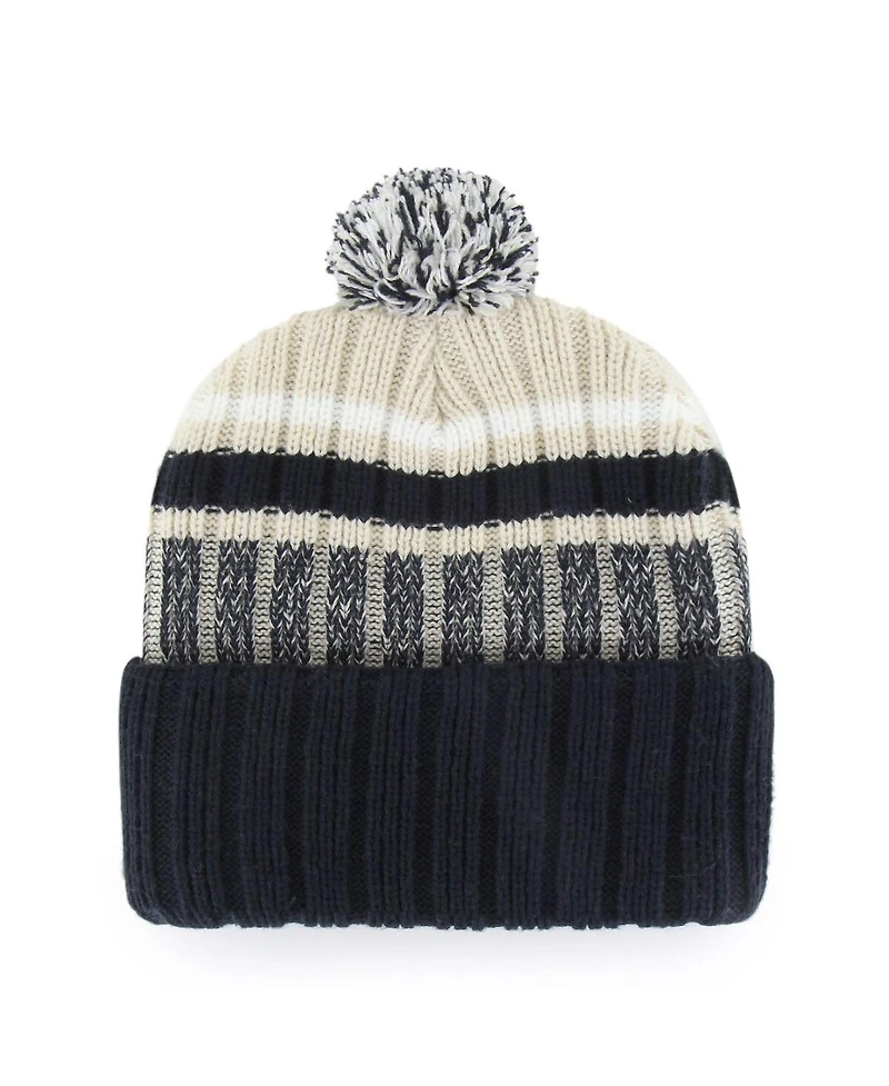 '47 Brand Men's Navy Dallas Cowboys Long Range Cuffed Knit Hat with Pom